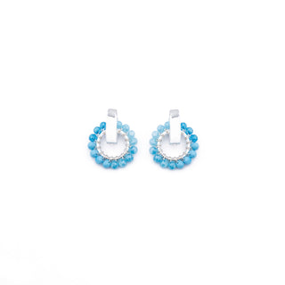 BLUE OMBRE GEM RING EARRINGS