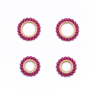 GOLD GEM RING CHARM - PINK TOURMALINE