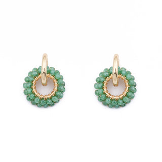 GOLD GEM RING CHARM - EMERALD QUARTZ