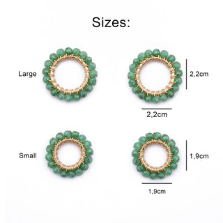 GOLD GEM RING CHARM - EMERALD QUARTZ