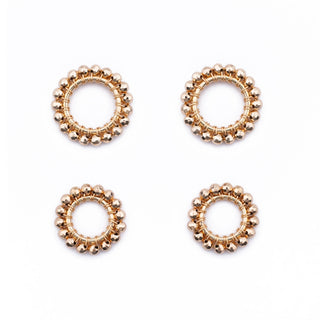 GOLD PYRITE GEM RING CHARMS