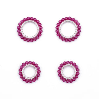 SILVER GEM RING CHARM - PINK TOURMALINE