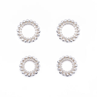 SILVER PYRITE GEM RING CHARMS