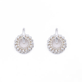 SILVER PYRITE GEM RING CHARMS