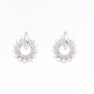 SILVER FRESHWATER PEARL ROLO CHARM