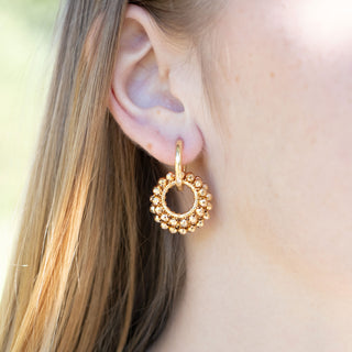 GOLD PYRITE GEM RING CHARMS