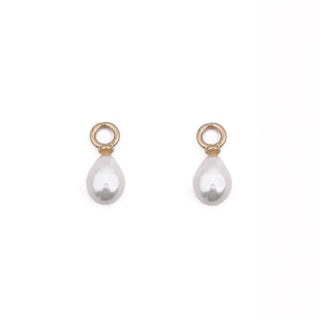 GOLD LIN PEARL HUGGIE CHARM