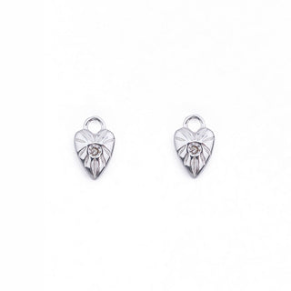 SILVER HEART HUGGIE CHARM