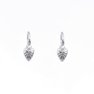 SILVER HEART HUGGIE CHARM