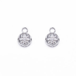 SILVER STAR COIN HUGGIE CHARM