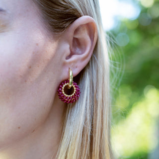 GOLD GEM RING CHARM - PINK TOURMALINE