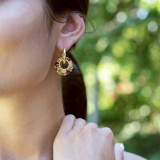 GOLD GEM RING CHARM - TOURMALINE