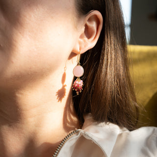 CASCADING BEZEL EARRINGS