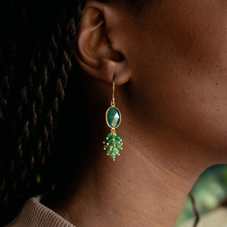 CASCADING BEZEL EARRINGS