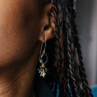 CASCADING BEZEL EARRINGS