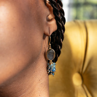 CASCADING BEZEL EARRINGS