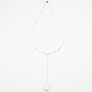 T-BAR PEARL DROP NECKLACE