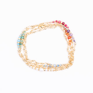 RESORT STAGGERED GEM NECKLACE