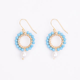 SMALL ROUND PEARL DROP EARRINGS