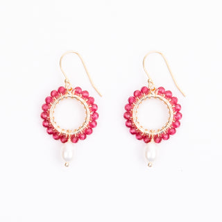 SMALL ROUND PEARL DROP EARRINGS