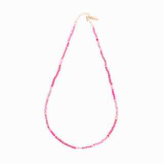 PINK TOURMALINE FULL GEM NECKLACE