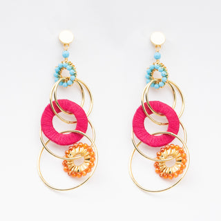 SILK THREAD LINKED EARRING