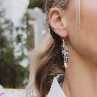 BLUE TIDE CLUSTER EARRINGS