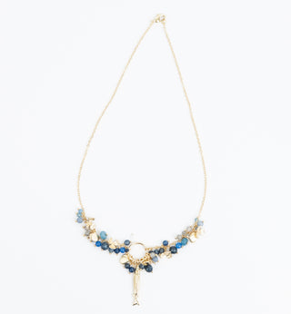 TROPICS BLUE CLUSTER NECKLACE
