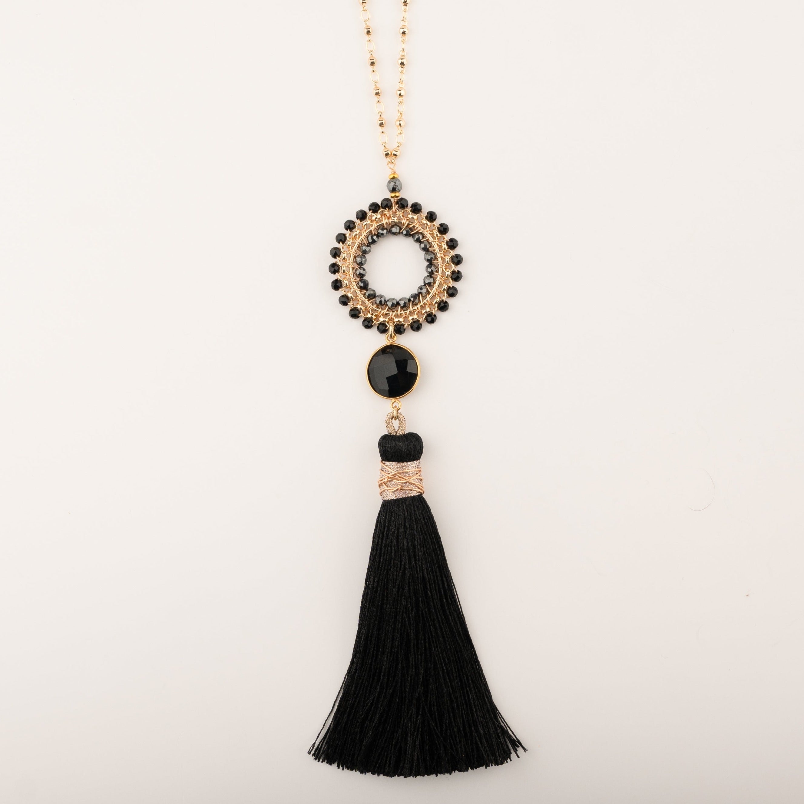 Metal deals tassel necklace