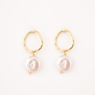 COIN PEARL EARRING