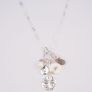 FOB CHARM NECKLACE - SILVER