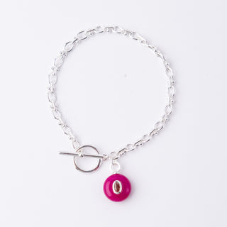 SILVER GRATITUDE STONE BRACELET