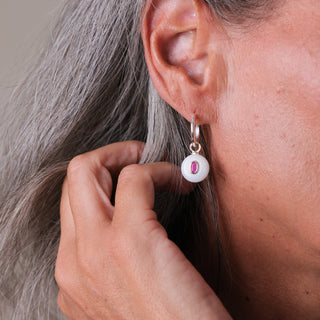 SILVER 'WITH LOVE' HUGGIE